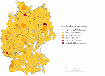 Absolute Namenverteilung Scheer